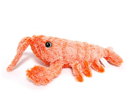 KS™ Pet Toys Electric Jumping Shrimp USB Charging Simulation Lobster Funny Cat Plush Pets Toy