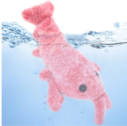 KS™ Pet Toys Electric Jumping Shrimp USB Charging Simulation Lobster Funny Cat Plush Pets Toy