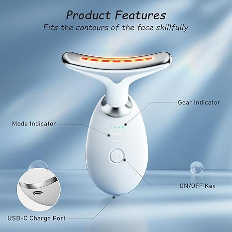 Face Lifting Intense Pulsed Wrinkles Reducing Massager, 7-in-1 Skin Care Tool