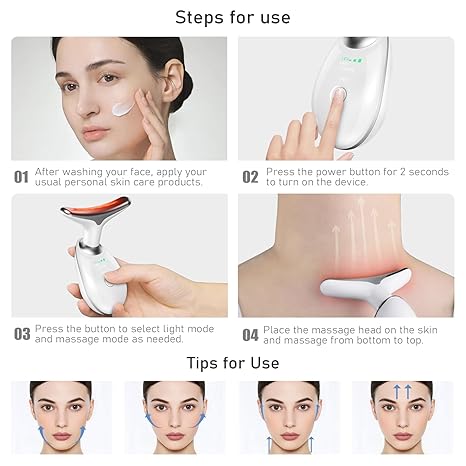 Face Lifting Intense Pulsed Wrinkles Reducing Massager, 7-in-1 Skin Care Tool