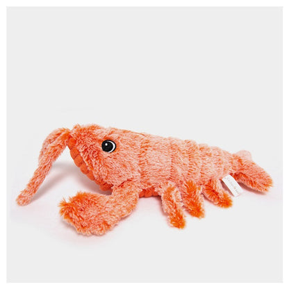 KS™ Pet Toys Electric Jumping Shrimp USB Charging Simulation Lobster Funny Cat Plush Pets Toy