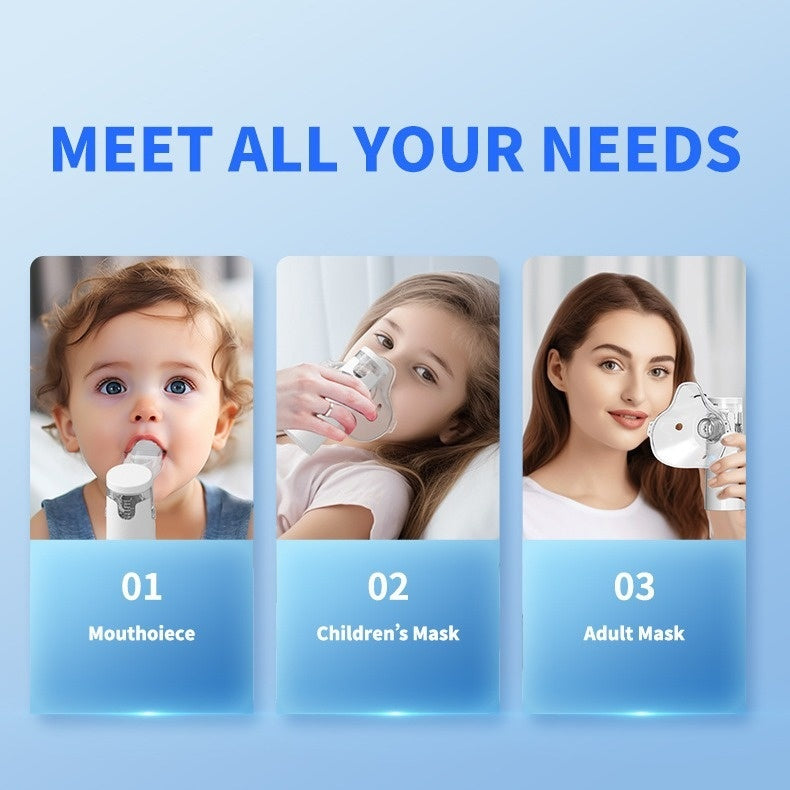 Foreign Trade Household Portable Compressed Micro-Mesh Nebulizer Handheld Mute Bilateral Baby English